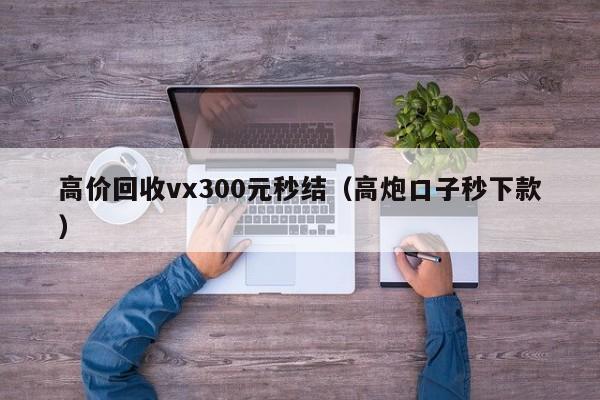 高价回收vx300元秒结（高炮口子秒下款）